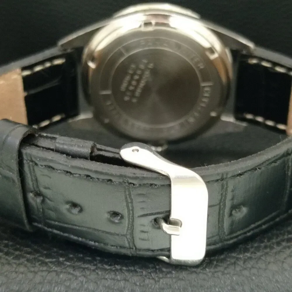 Vintage 1986 Citizen Manual Wound Mens Silver Watch & Silver accents